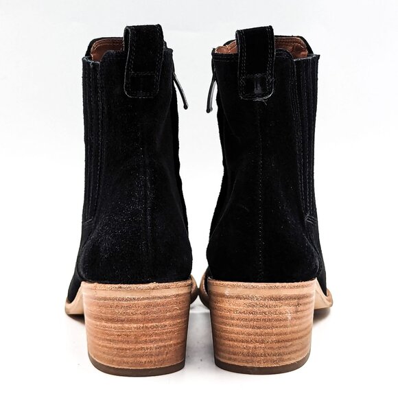 Paul Green Women Sante Zip Western Chelsea Black Suede Ankle Boots size 8US AUS5 - Picture 5 of 11